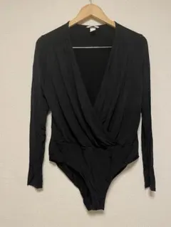 H&M ブラック トップス　ボディスーツ L