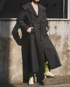 ワイドカラーシングルブレストコート