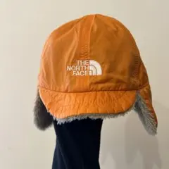 ベビー　ノースフェイス　フライトキャップ　リバーシブル　オレンジ　帽子