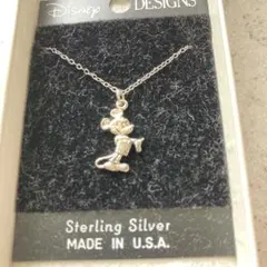 ミッキーマウス　スターリングシルバーネックレス　レア　USA製　純銀