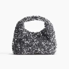 新品未使用 H&M スパンコールハンドバッグ