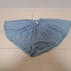 petit main デニムブルー フレアキュロット 90