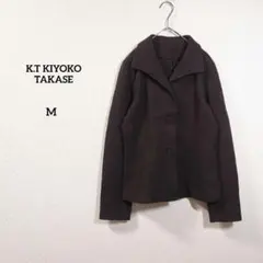 K.T キヨコタカセ　コート　ダークブラウン ボタン　ジャケット　アウターのサムネイル