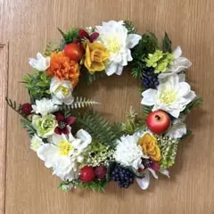 ☆一点物☆花束をそのままリースに閉じ込めたような華やかなエレガント
