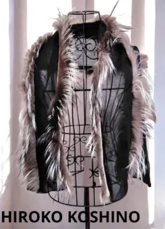 HIROKO KOSHINO フォックス　シルク　マフラー　ストール