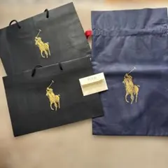ポロラルフローレン ショップ袋 紙袋 ラッピング袋　不織布メッセージカ-ドセット