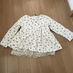 petit main 花柄 レース付き　110㎝