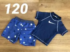 水着　スイムウェア　上下セット　キッズ　120 ナイキ　トップバリュ