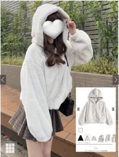 GRLフード付きファーブルゾン 新品タグ付き