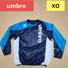 umbro 長袖 ピステ ウィンドブレーカージャケット　XO　ネイビー×ブルー