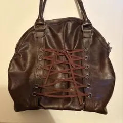 Tinajojun レースアップフェイクレザーバッグ