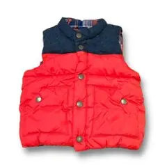 baby GAP キッズ【90】中綿 ベスト 袖なしジャケット 裏チェックのサムネイル
