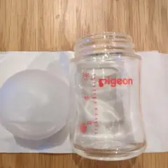 Pigeon ガラス製 哺乳瓶 160ml キャップ付き