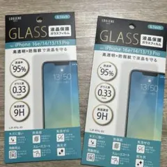 iPhone 16/14/13/13 Pro用ガラスフィルム　二枚セット