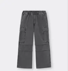 【美品】GU デニムスーパーワイドカーゴパンツ
