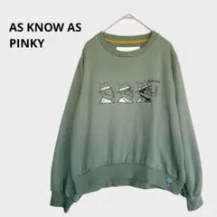 アズノゥアズピンキー スウェット トレーナー おじさん刺繍入り 長袖 カジュアル