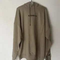 KANGOL ロゴ プルオーバーパーカー ベージュ