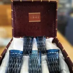 上海硝子　グラス 5個セット 専用収納箱入