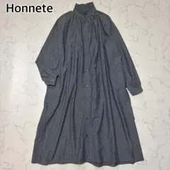 Honnete オネット 新品レディースリネンワンピースサンプル L