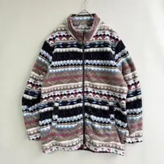 美品　Modia Giere レディース　フリース　ジャケット　ネイティブ柄　M