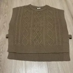 ニットベスト ベージュ　レディース