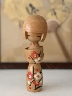 創作こけし 宮川邦夫 作｜梅模様｜約19cm｜ヴィンテージ美品
