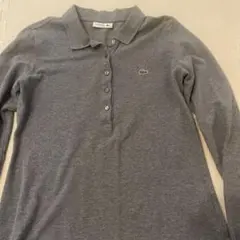 LACOSTE 長袖ポロシャツ グレー 38