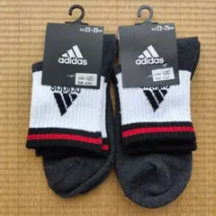 adidas ソックス 23-25cm 2足セット