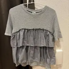 HK WORKS LONDON ラメ混 フリル カットソー グレー Mのサムネイル