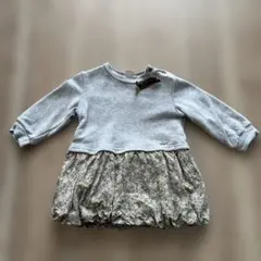 petit main 長袖ワンピース サイズ グレー