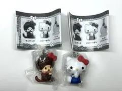 モンチッチ　ハローキティ　ガチャ　めじるしアクセサリー　2種類