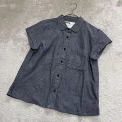 美品　MHL. マーガレットハウエル　コットン　丸襟　半袖　シャツ　ブラウスのサムネイル