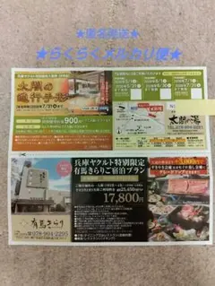 ★匿名発送★有馬温泉　太閤の湯 1枚 有効期限:2026年7月31日のサムネイル