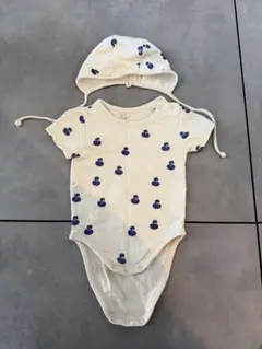 melted butter スワンロンパース 12-18m ボンネット - メルカリ