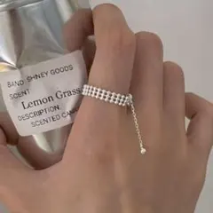 ★再販無し★ 大人気　シルバー925 コーティング　スリーボールチェーン　リング