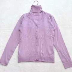 t96【ROUGE DIAMANT】タートルネックノースリーブニットアンサンブルのサムネイル
