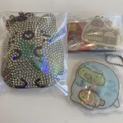 「すみっコぐらし」キーホルダー　ねこ・ぺんぎん？・とんかつ・えびふらいのしっぽ