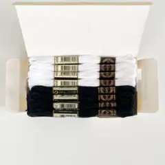 刺繍糸 25番 白 黒 ホワイト ブラック まとめ売り ハンドメイド 24束