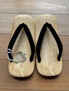 未使用《牛皮底 和装 履物》草履 雪駄☆大☆本皮