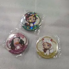 鬼滅の刃 えふぉるめ パジャキャラ 缶バッジ　竈門炭治郎 竈門禰豆子 錆兎