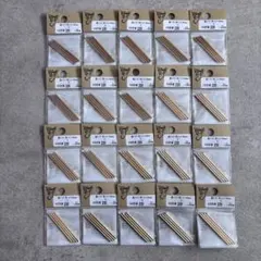 金属製パーツ 直パイプ　約1.2×40mm ゴールド　20袋セット