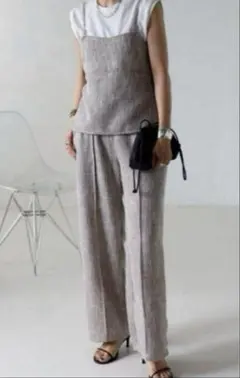 【新品】(SL)BONJOUR SAGAN ツイードビスチェ×パンツセットアップ