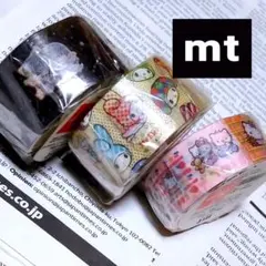 【498】廃盤◆mt×サンリオマスキングテープ3巻セット◆キティマステ◆カモ井