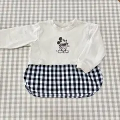 petit main ミッキーマウス 長袖 カットソー 100cm