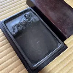 中国 清時代 螺鈿細工 山水図 盆 飾板 黒漆 唐木 夜光貝 唐物 FY1-19