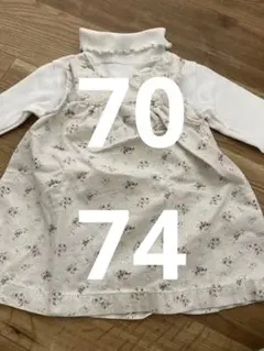 74 70 H&M 花柄 ワンピース 女の子　シリリュス　CYRILLUS