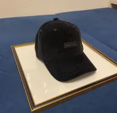 【美品】ブラック コーデュロイ キャップ