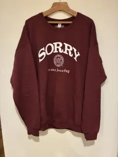 sorry a bootleg program カレッジロゴ　スウェット XL