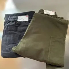 UNIQLO ジャージーイージーカーゴパンツ ダークグレー・オリーブ Sサイズ