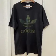 adidas originalsアディダスオリジナルスブラック 迷彩ロゴTシャツ